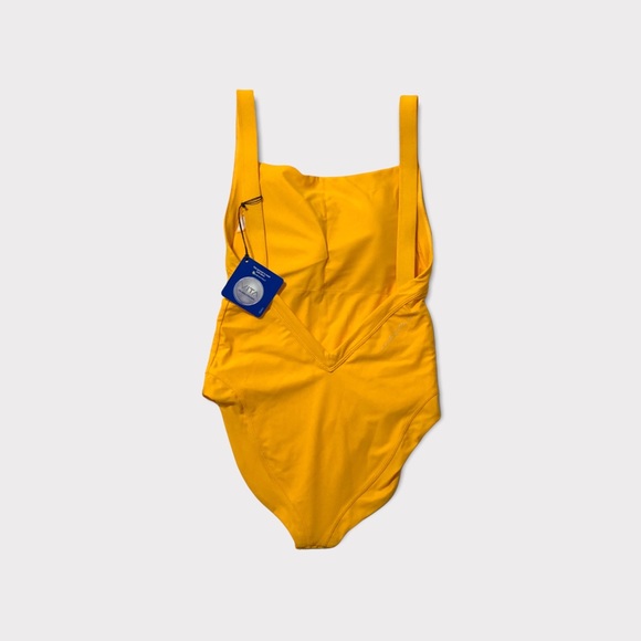 LDLA Los Angeles Santa Monica Yellow One Piece Swimsuit Size S NWOT - Picture 7 of 10